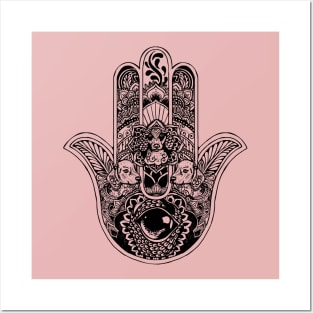 Hamsa Hand Dachsund Posters and Art